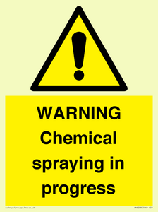 WARNING Chemical spraying in progress